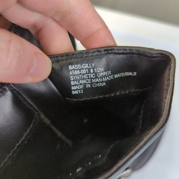 Bass Gilly Black Faux Leather Ankle Booties Double Buckle Block Heel Women's 8.5 - Picture 8 of 8